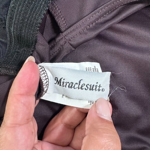 Miraclesuit Brown Isabella Ruffle Front One-Piece Swimsuit 12 - Picture 5 of 12